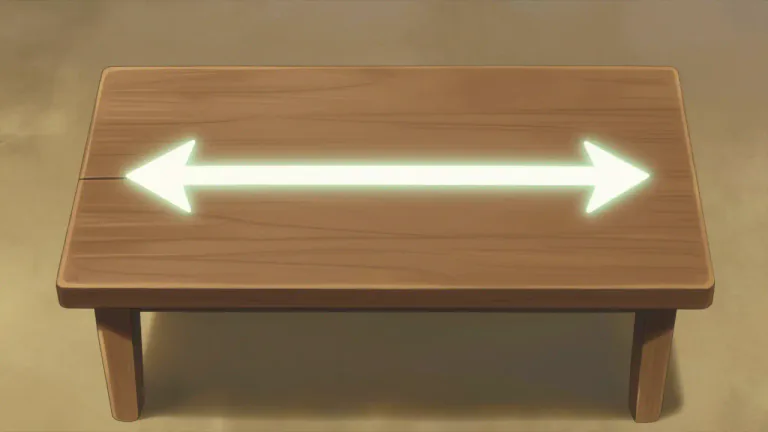 Visual representation of "width" - The measurement of something from one side to the other side