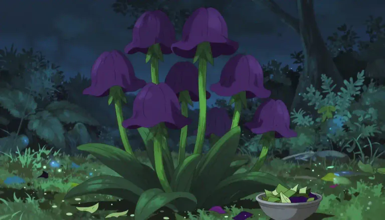 Visual representation of "aconite" - A plant with purple flowers that is often used as a poison.