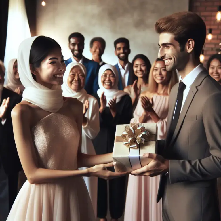 Visual representation of "presentation" - The act of giving something formally or officially.