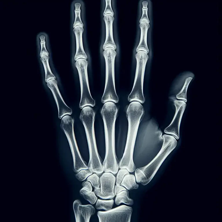 Visual representation of "metacarpal" - Relating to the metacarpals, the bones of the hand between the wrist and the fingers.