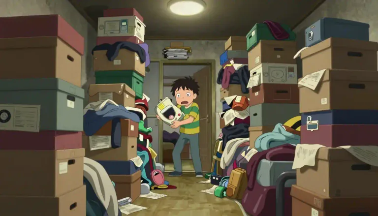 Visual representation of "packrat" - A person who collects and keeps items, often in an excessive or disorganized manner.