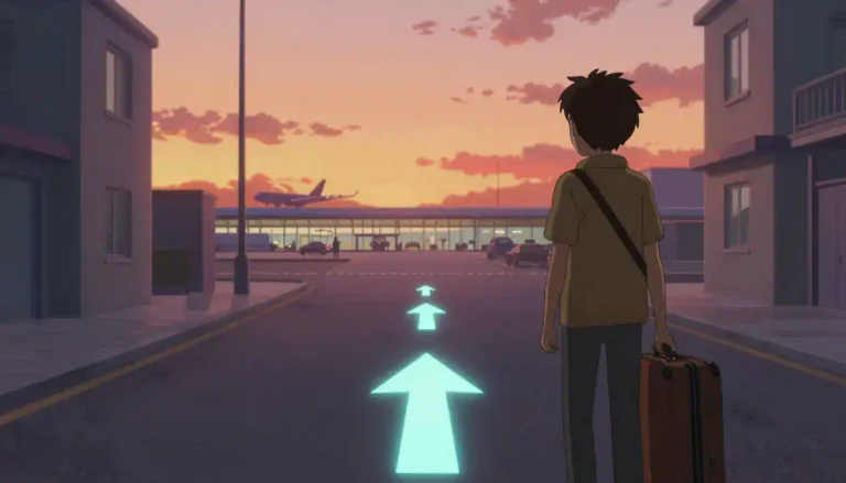 Visual representation of "way" - The route or direction that someone or something should take