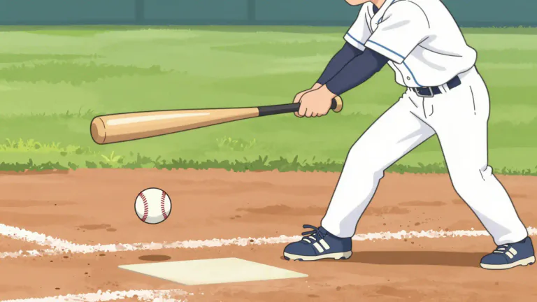Visual representation of "bunt" - To lightly hit a baseball without swinging the bat.