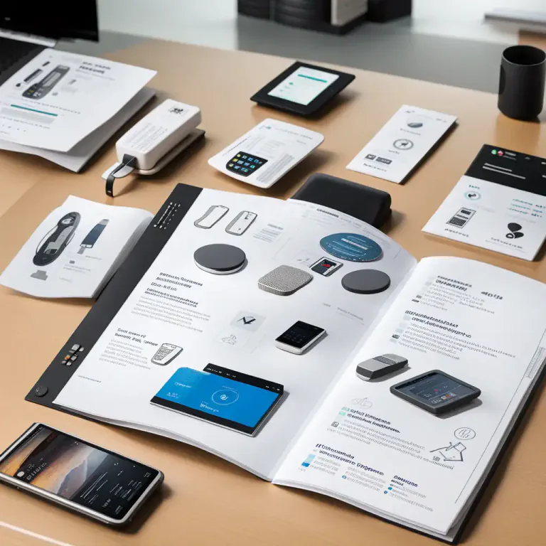 Visual representation of "brochure" - A booklet used by companies to advertise their products or services.