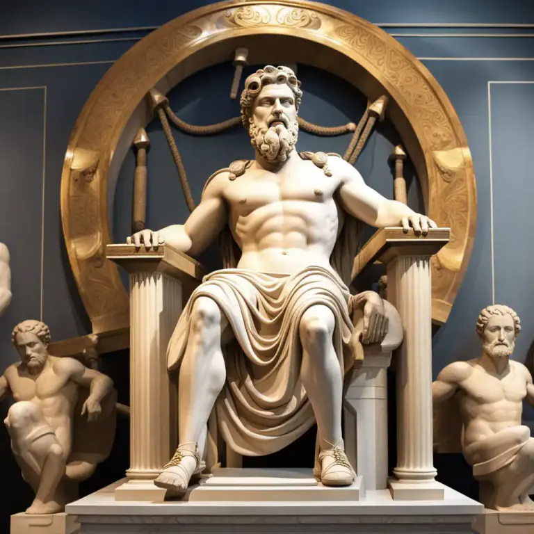 Visual representation of "jupiter" - In Roman mythology, the king of the gods, equivalent to the Greek god Zeus.