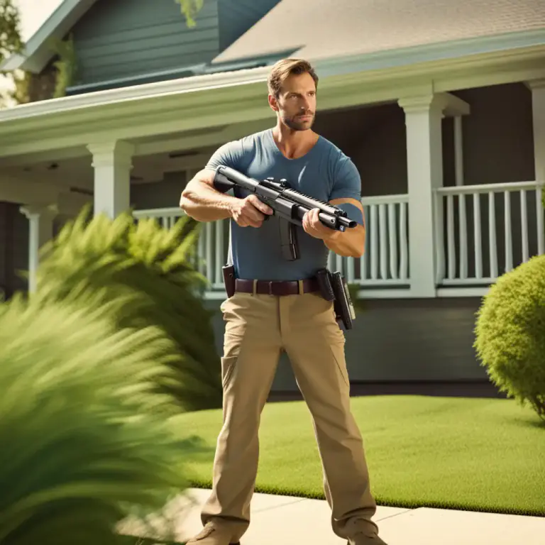 Visual representation of "gun" - To shoot someone or something with a firearm