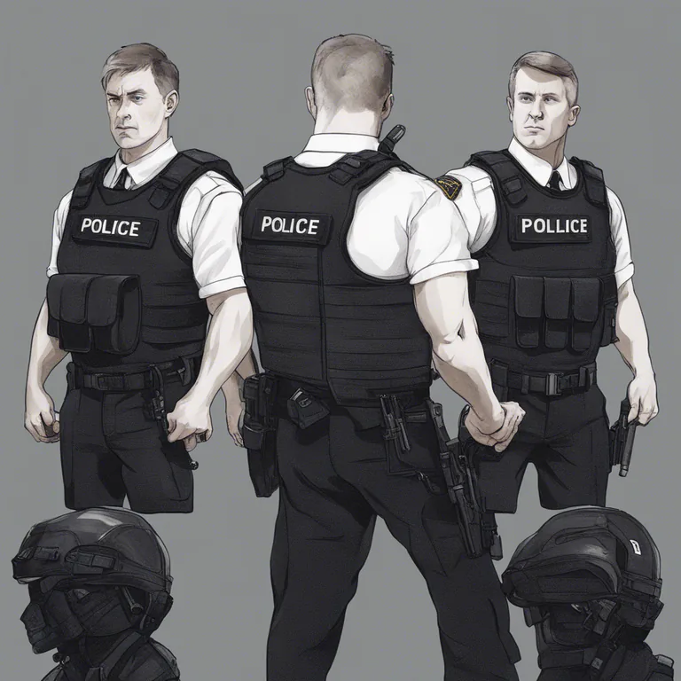 Visual representation of "vest" - A protective outer garment, like a bulletproof vest or life vest.