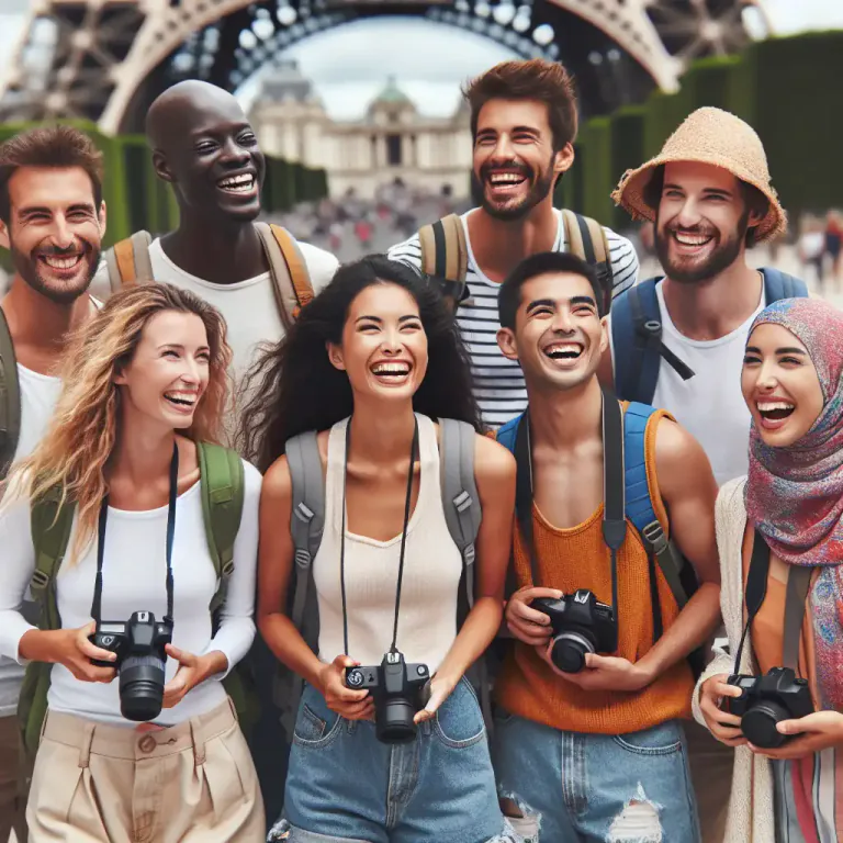 Visual representation of "gaggle" - An unorganized group of people, usually making noise.