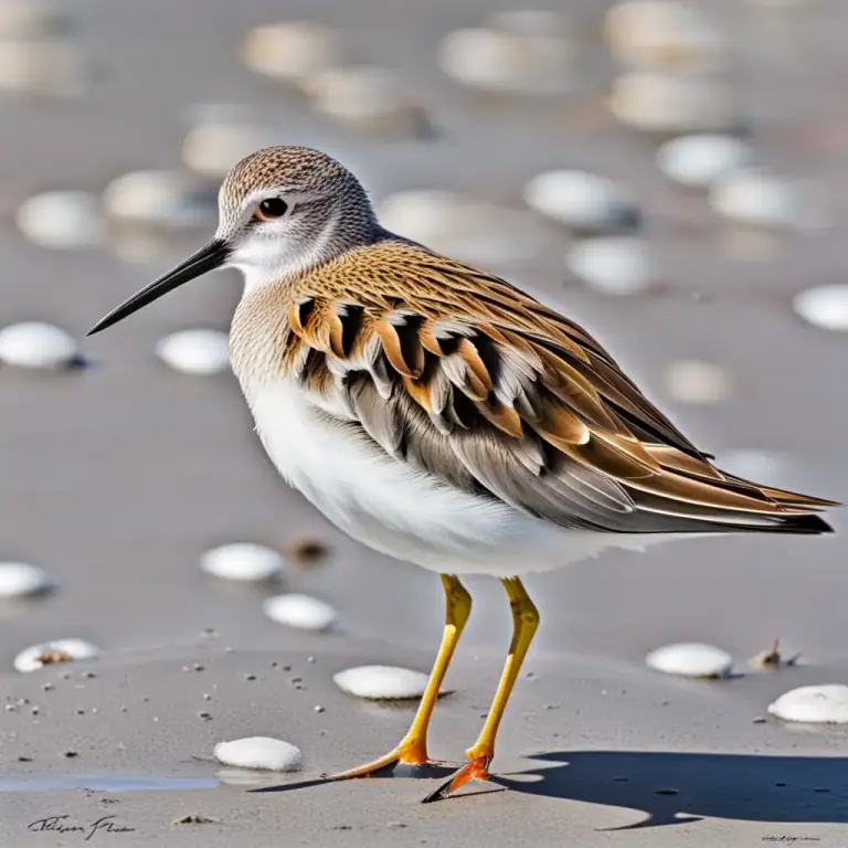 Visual representation of "ruff" - A type of bird in the sandpiper family.