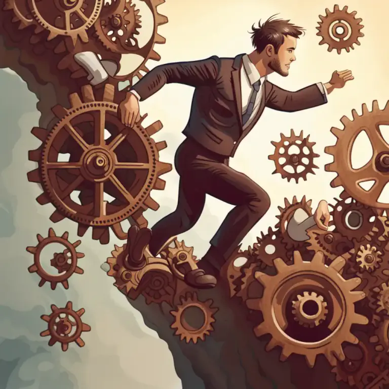 Visual representation of "plunge" - To move or involve yourself in something quickly, without thinking.