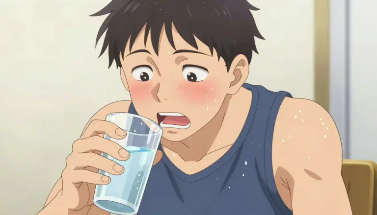 Visual representation of "thirsty" - Feeling a need or desire to drink something.