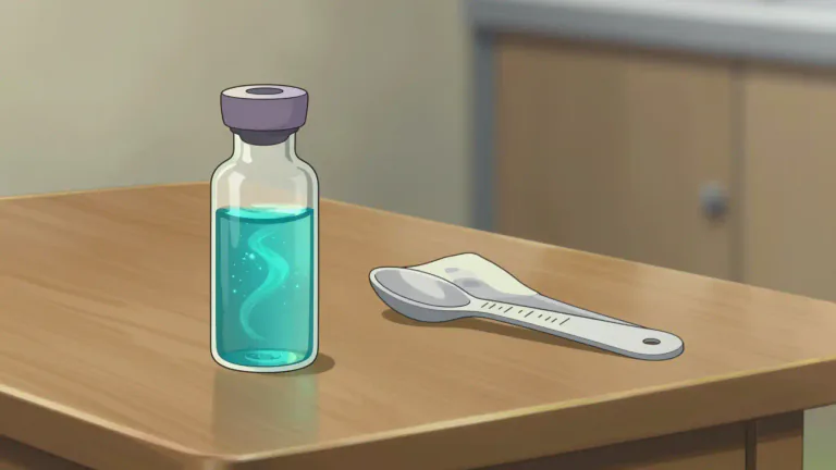 Visual representation of "potion" - A liquid medicine or drug