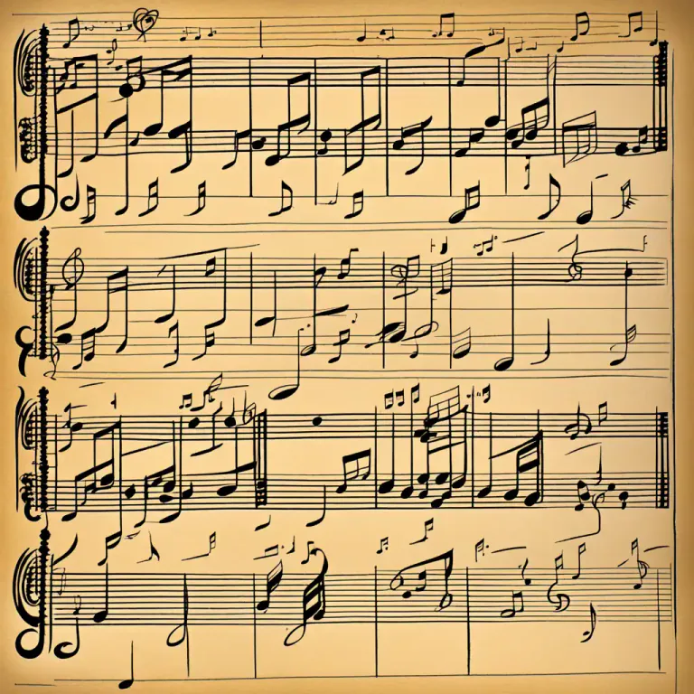 Visual representation of "signature" - A set of musical notes that show the key of a piece of music