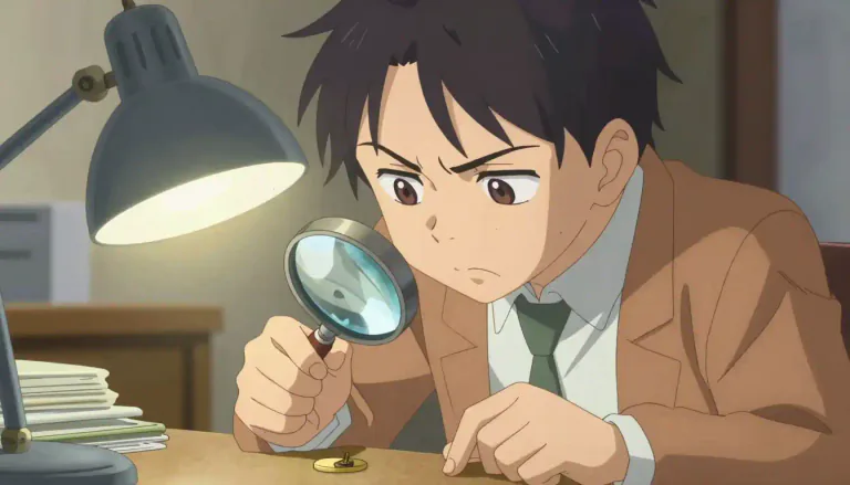 Visual representation of "scrutiny" - The process of examining something closely and carefully.