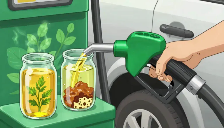 Visual representation of "biodiesel" - A type of fuel made from plants or animal fats, used as an alternative to gasoline.