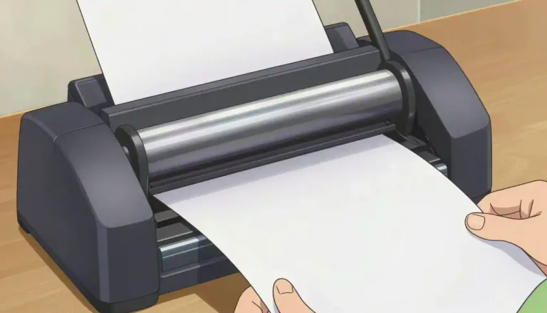 Visual representation of "laminator" - A laminator is a machine that applies a protective plastic coating to paper or other materials to preserve them.
