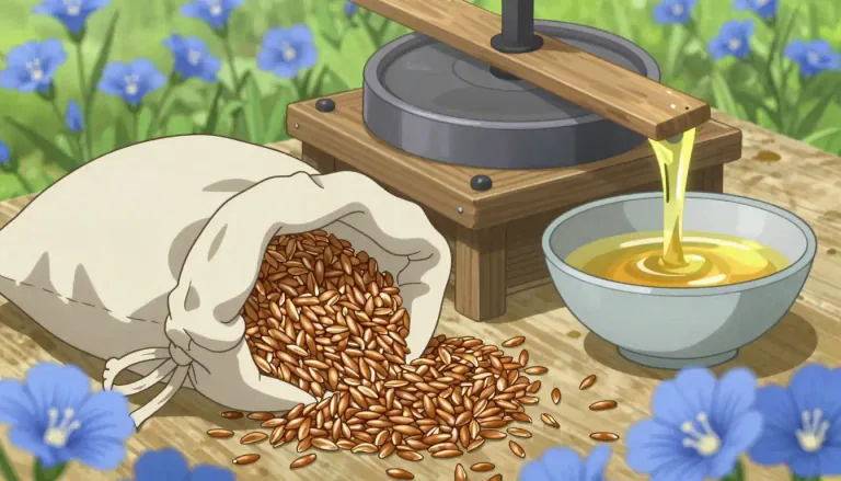 Visual representation of "linseed" - A type of seed from flax that can be cultivated for oil or fiber.