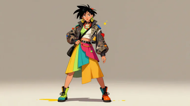 Visual representation of "funky" - Different, modern, and creative in a way that is unusual.