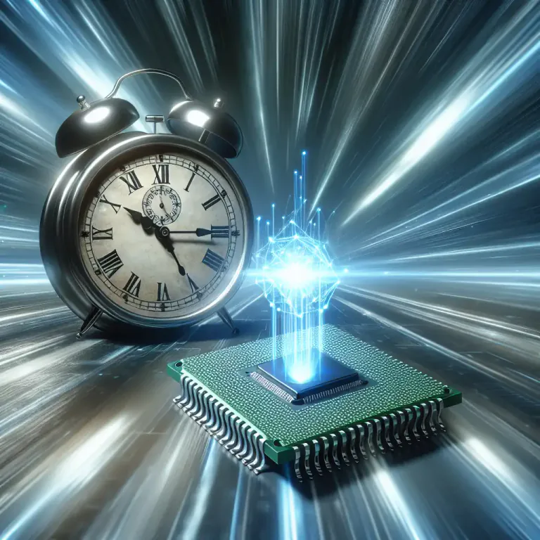 Visual representation of "nano" - A unit in computer memory equal to one billionth of a second