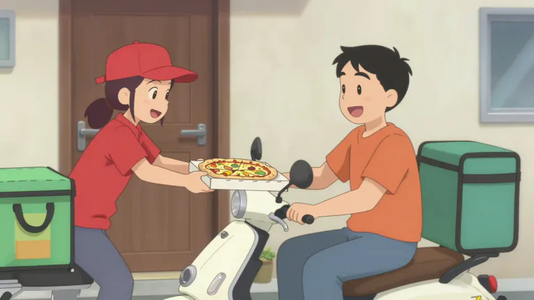 Visual representation of "delivery" - The action of bringing goods or letters to a person or place.