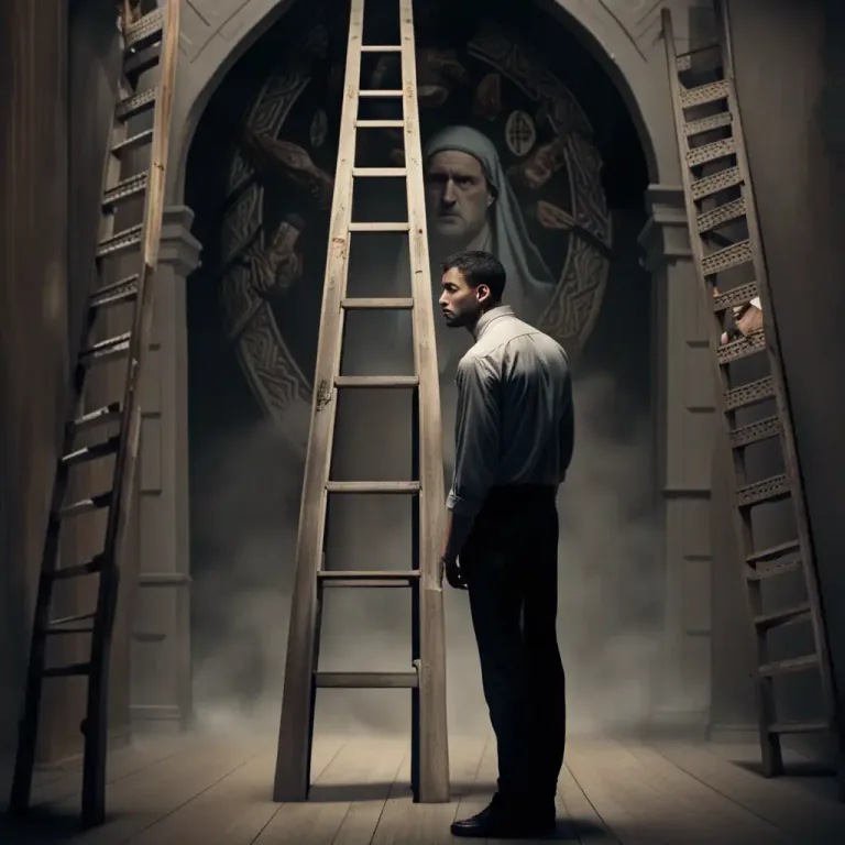 Visual representation of "superstition" - An irrational fear of what is unknown or mysterious, especially in connection with religion