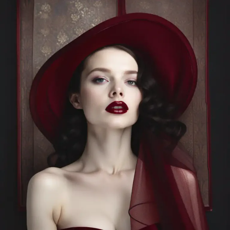 Visual representation of "ruby" - Of a deep red color