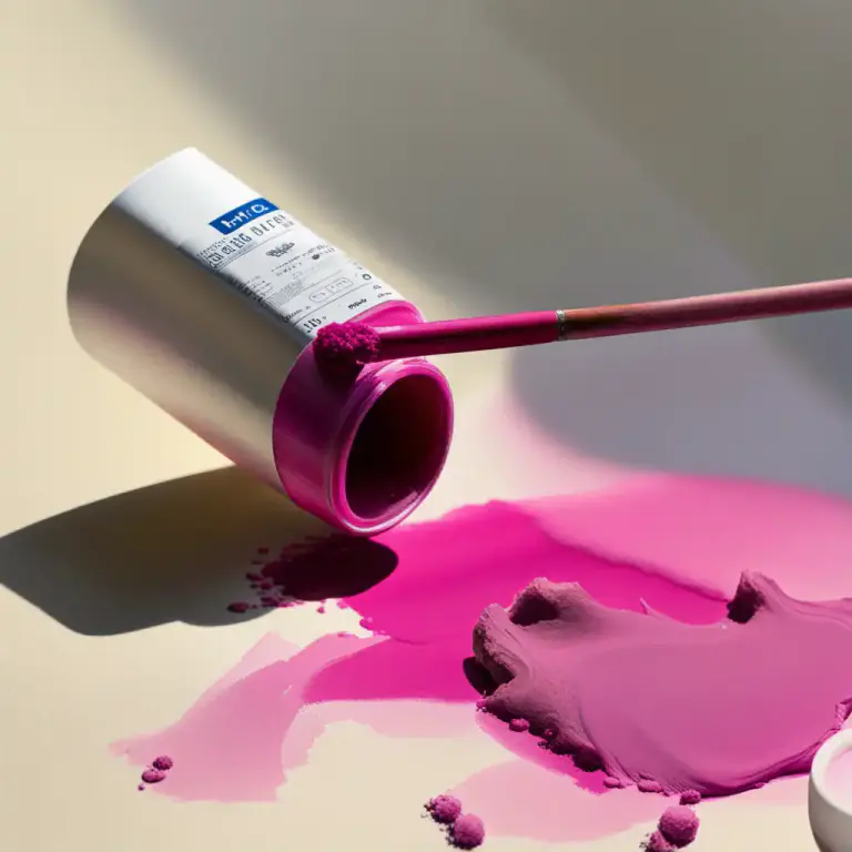 Visual representation of "magenta" - A dye or pigment of a bright purplish-red color