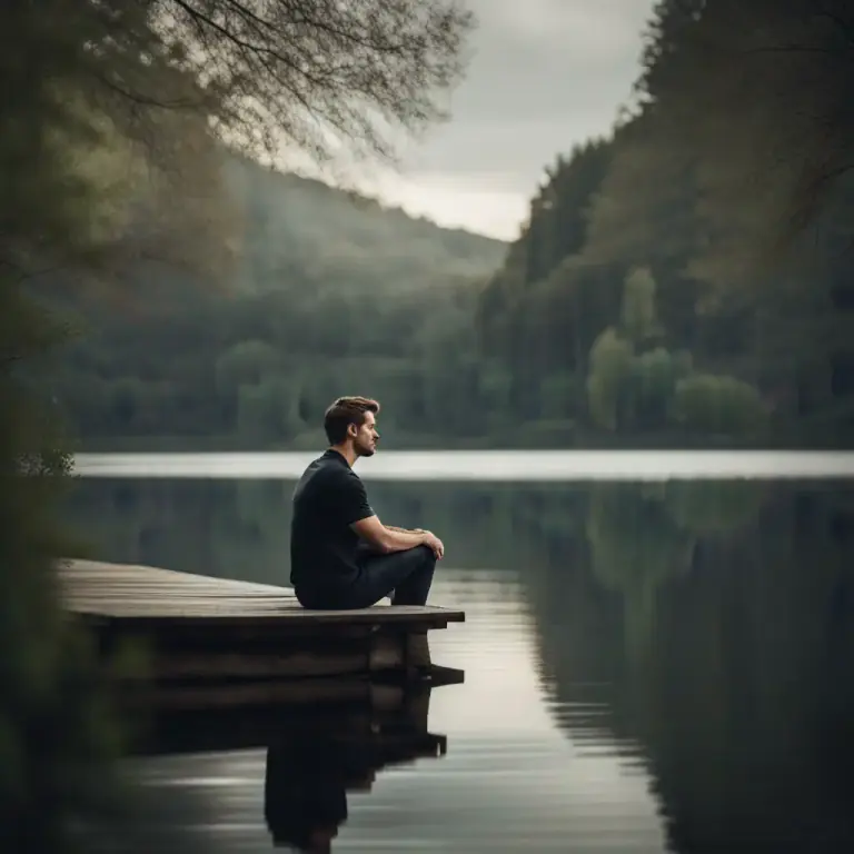 Visual representation of "still waters run deep" - People who are calm and quiet on the outside, often have a strong, deep personality.