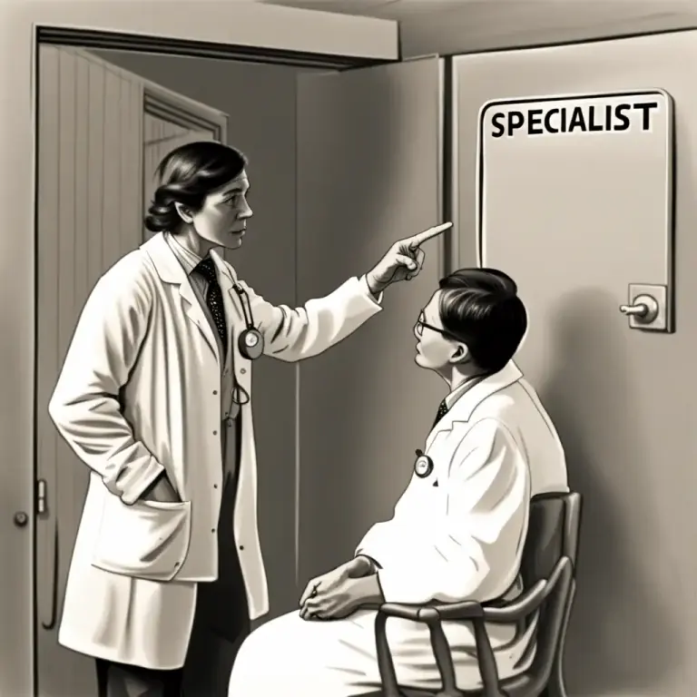 Visual representation of "commit" - To send or direct for treatment.