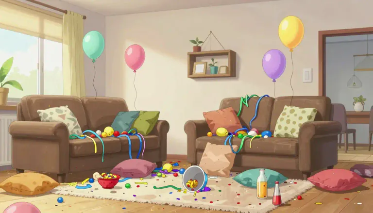 Visual representation of "topsy-turvy" - In complete disorder or confusion