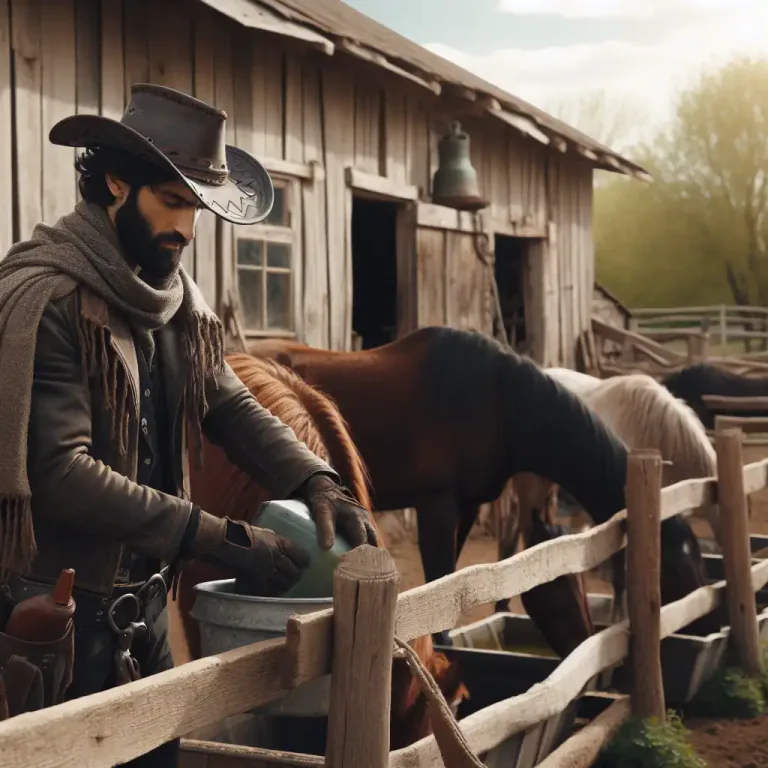 Visual representation of "horseman" - A person in charge of or who works with horses, especially on a ranch