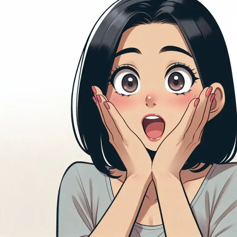 Visual representation of "no" - Used to express shock or disbelief