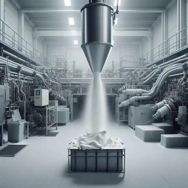 Visual representation of "melamine" - A type of white powder mainly used to make plastics and resins