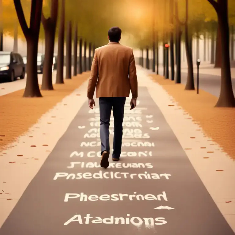 Visual representation of "walk the walk" - To back up one's talk with actions