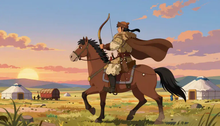 Visual representation of "hun" - A term referring to a member of a nomadic Central Asian people