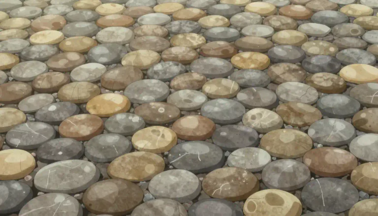 Visual representation of "cobble" - A small, round stone used to create a road