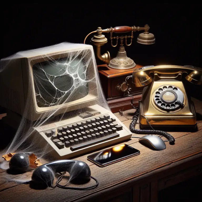 Visual representation of "fossilization" - The process where something old and outdated continues to exist or be used.