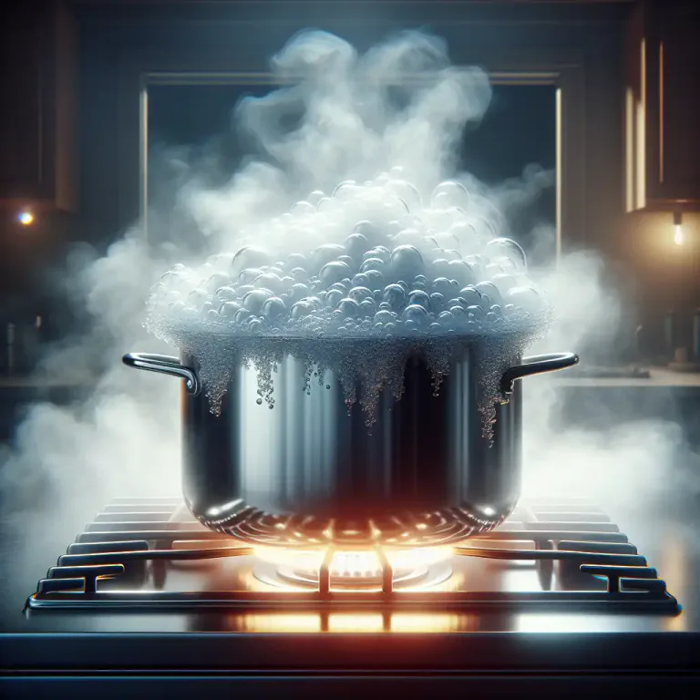 Visual representation of "boil up" - To bring something to a climax or point of tension.