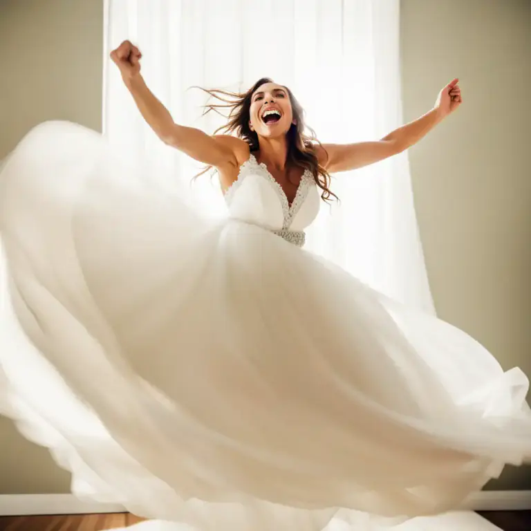 Visual representation of "float/walk on air" - Experiencing a feeling of being very delighted