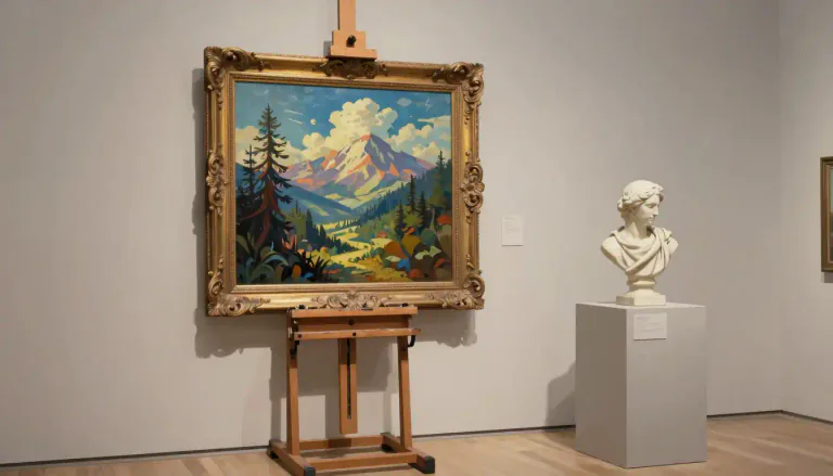 Visual representation of "artwork" - A piece of art, like a painting or sculpture