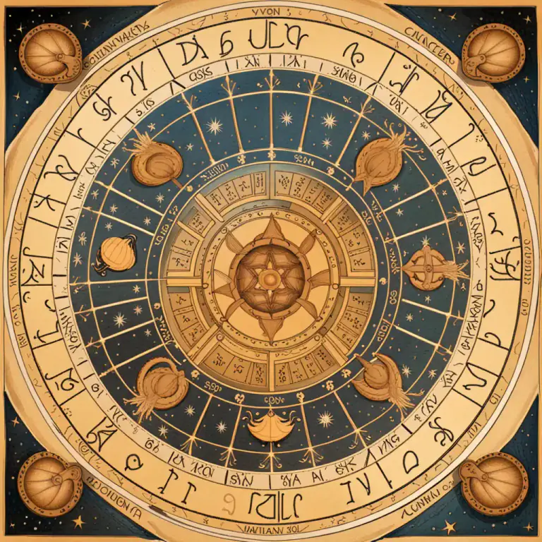 Visual representation of "cusp" - The boundary between two signs or houses in the zodiac.