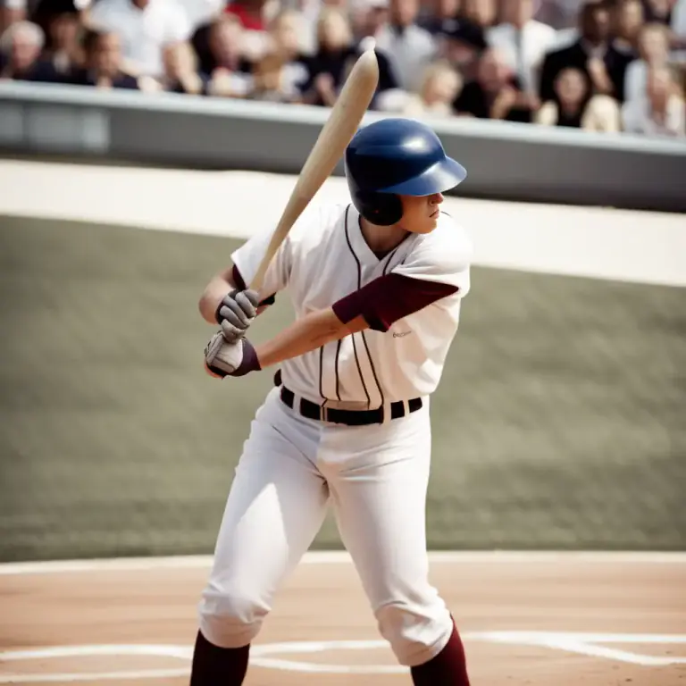 Visual representation of "bat" - A long, round stick used in games like baseball and cricket to hit the ball.