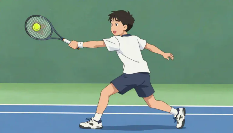 Visual representation of "forehand" - In sports such as tennis or badminton, forehand refers to the way of hitting the ball by swinging the racket or bat from the same side as the hand you write with.