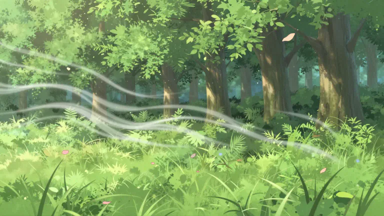 Visual representation of "zephyr" - A gentle breeze or light wind