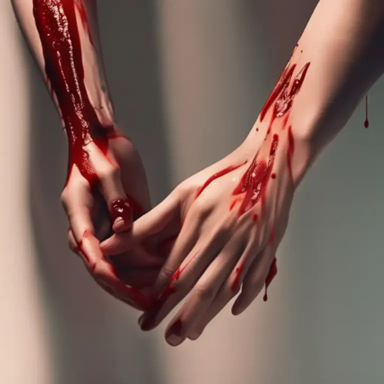 Visual representation of "draw blood" - To cause a person to bleed, especially by injury or attack.