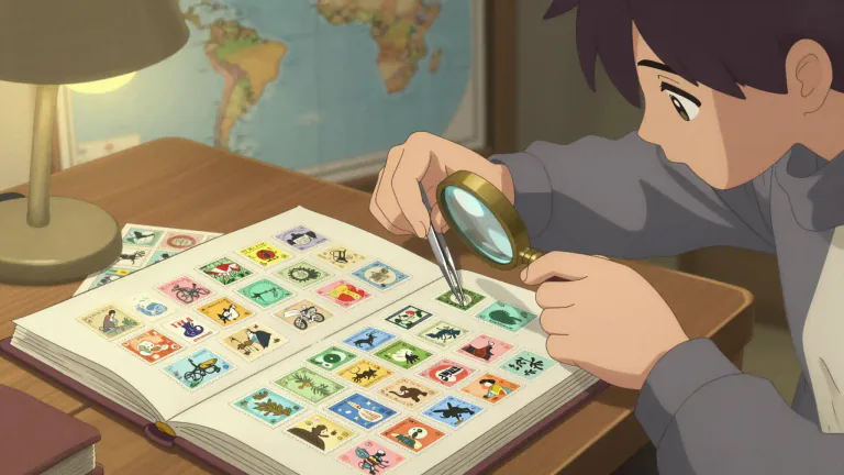 Visual representation of "philatelic" - Related to the study or collection of stamps.