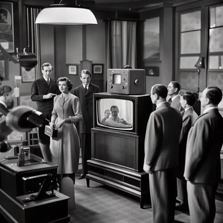 Visual representation of "television" - The communication of information by means of electromagnetic waves.