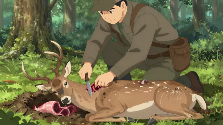 Visual representation of "eviscerate" - To take out the internal organs of a body, especially an animal.