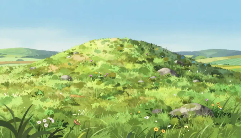 Visual representation of "hillock" - A small hill or mound