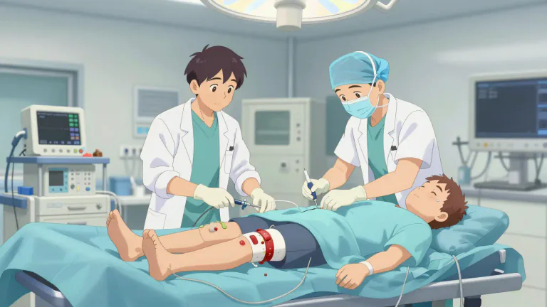 Visual representation of "amputate" - To cut off a part of a person's or animal's body, usually because it's injured or diseased.